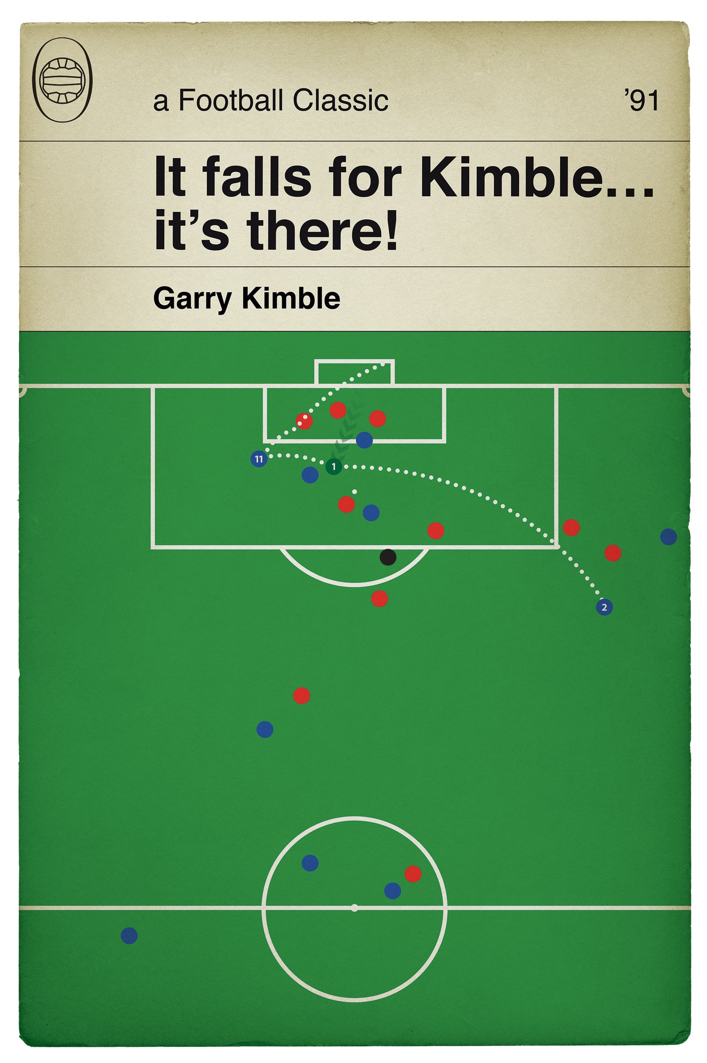 Peterborough 1 Liverpool 0 - Garry Kimble Winner - League Cup 4th Rd 1991 - Posh Goal - Football Classic Book Cover Poster (Various sizes)