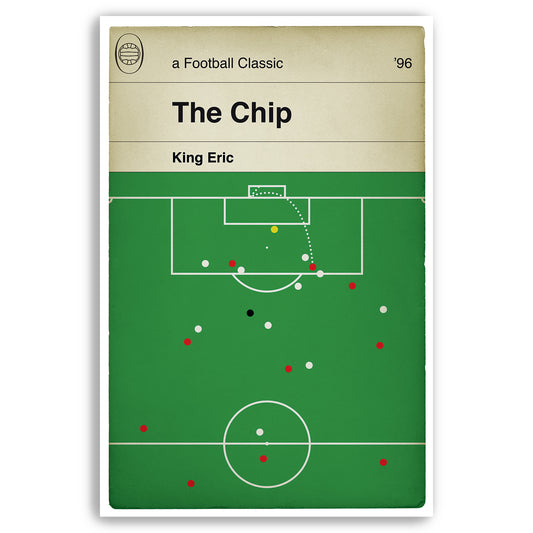 Manchester United goal v Sunderland - King Eric - The Chip - Eric Cantona Print - Classic Book Cover Poster - Football Gift (Various Sizes)