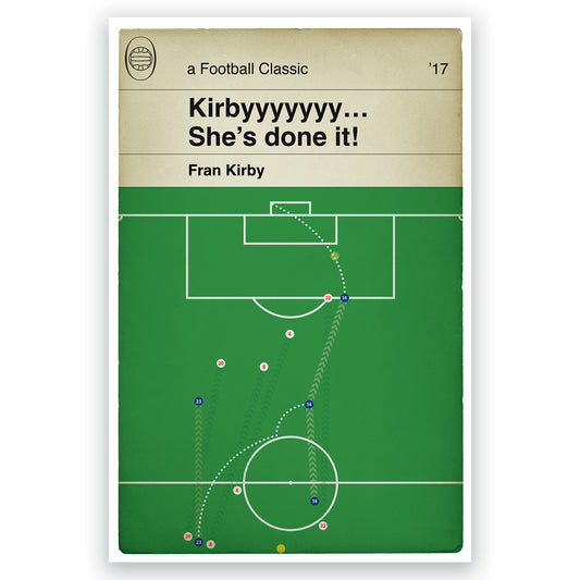 Fran Kirby Away Goal - Chelsea goal against Bayern Munich - Women’s Champions League 2017 - Football Book Cover Poster - Various Sizes