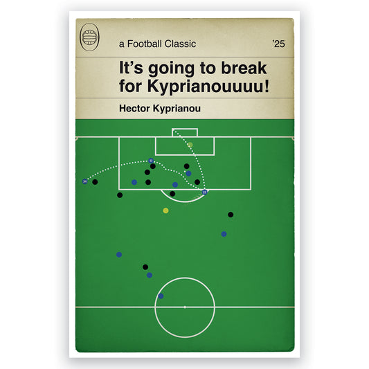 Hector Kyprianou Goal - EFL Trophy Final 2025 - Peterborough United Win - Birmingham 0 Posh 2 - Football Book Cover Poster (Various sizes)