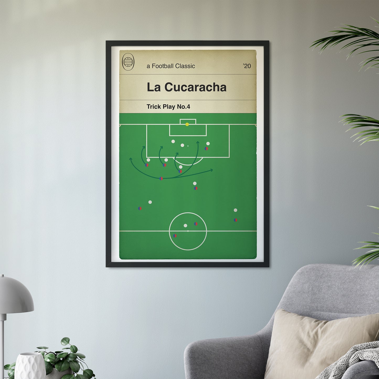 Football Trick Play No.4 - La Cucaracha - Soccer Gift - Television Series Poster - Unofficial Illustrated Print - Football Gift - Various Sizes