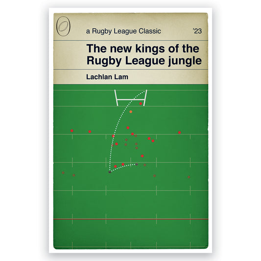 Leigh Leopards 17 Hull KR 16 - Lachlan Lam Drop Goal - Challenge Cup Final 2023 - Rugby League Poster - Book Cover Print (Various Sizes)