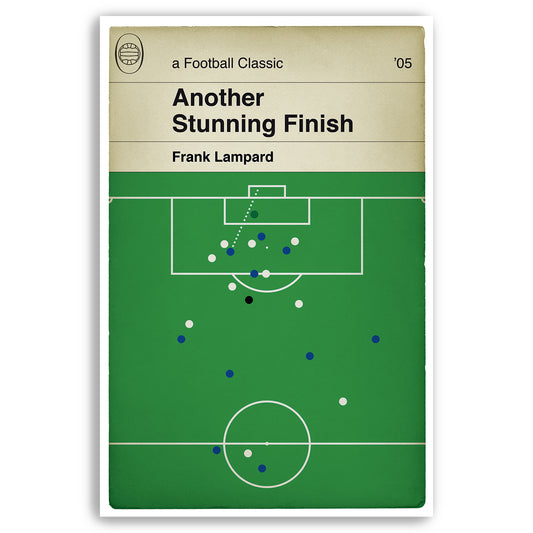 Frank Lampard goal for Chelsea v Bolton in 2005 to win the Premier League - Football Print - Classic Book Cover Poster (Various Sizes)