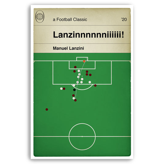 West Ham last minute equaliser v Tottenham - Manuel Lanzini Goal - Spurs 3 West Ham 3 - Book Cover Poster - Football Gift (Various sizes)