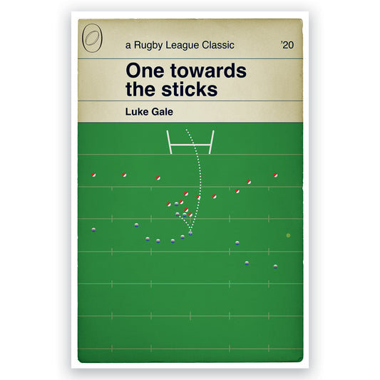 Leeds Rhinos 17 Salford Red Devils 16 - Luke Gale Late Drop Goal - Challenge Cup Final 2020 - Rugby League Book Cover Print (Various Sizes)