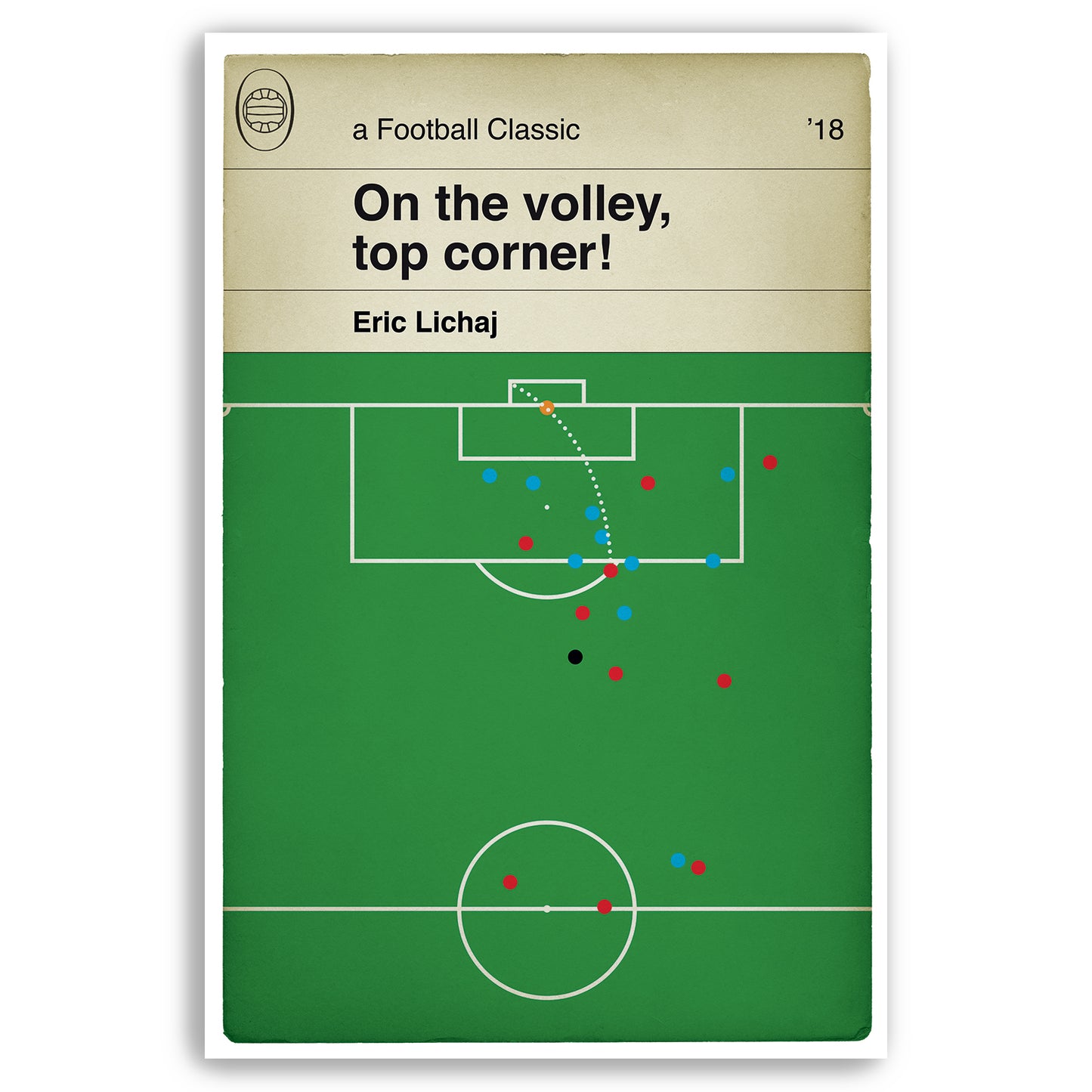 Nottingham Forest Goal v Arsenal - Eric Lichaj Volley - FA Cup Third Round 2018 - Book Cover Poster - Football Gift (Various Sizes)