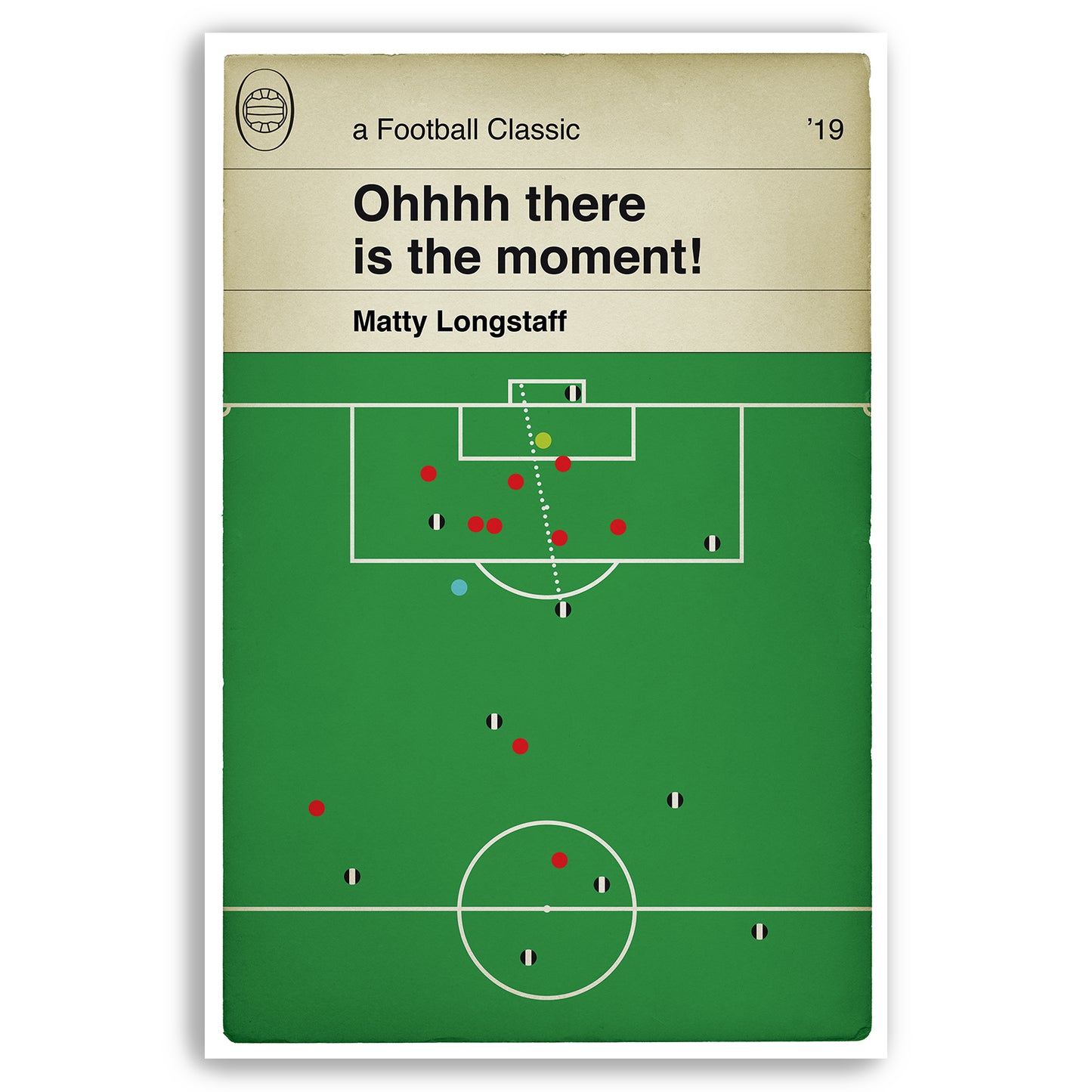 Newcastle United 1 Manchester United 0 - Matty Longstaff Winning Goal 2019 - Football Print - Classic Book Cover Poster (Various Sizes)