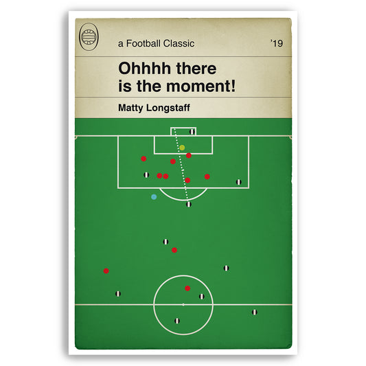 Newcastle United 1 Manchester United 0 - Matty Longstaff Winning Goal 2019 - Football Print - Classic Book Cover Poster (Various Sizes)