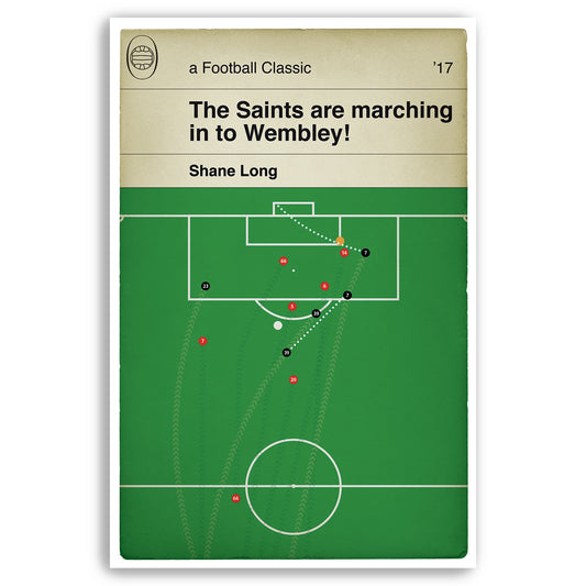 Southampton winning goal v Liverpool at Anfield - Shane Long - League Cup Semi Final 2017 - Classic Book Cover Poster (Various Sizes)