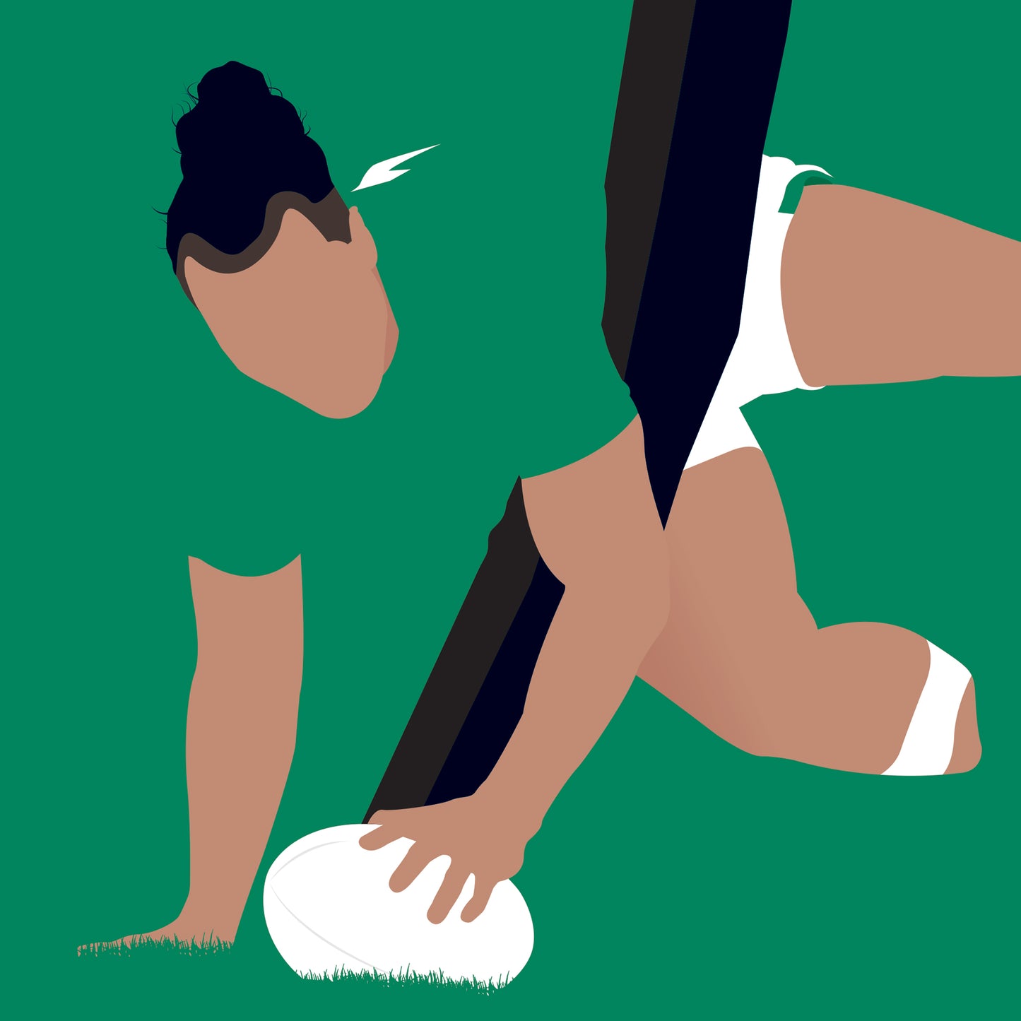 James Lowe Try - Ireland 32 France 19 - Six Nations 2023 - Minimal Rugby Union Poster (Various Sizes)