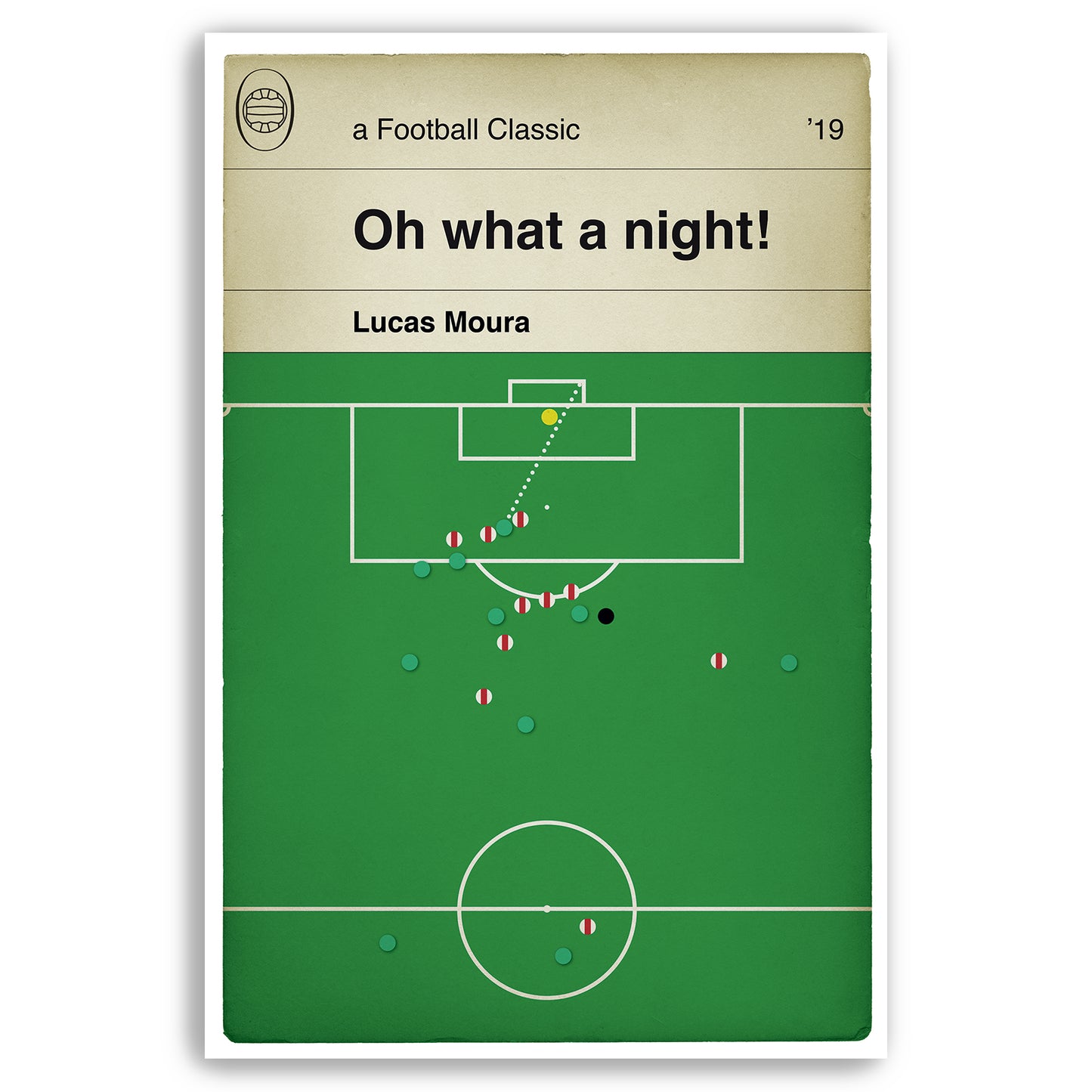 Tottenham Hotspur winner v Ajax - Lucas Moura Goal - Oh what a night - Champions League Semi Final 2019 - Book Cover Print (Various Sizes)