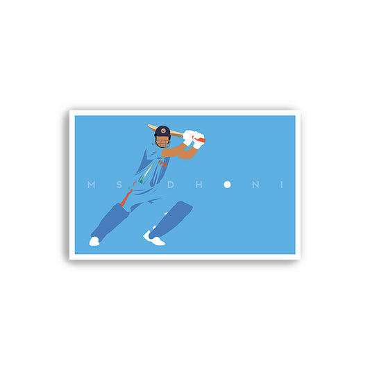 MS Dhoni - India Cricket - Cricket Poster - Minimal Art - Various Sizes