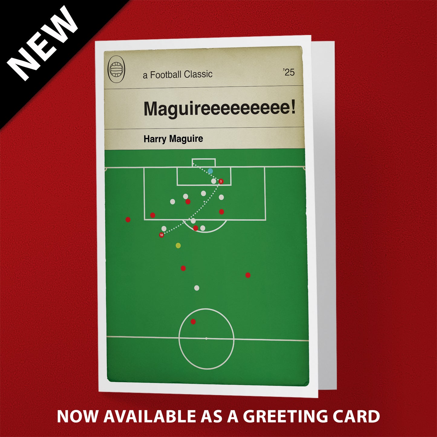 Harry Maguire Winner - Manchester United 5 Lyon 4 (7-6 on aggregate) - Europa League Quarter-Final 2025 - Classic Goal Book Cover Print - Football Gift (Various Sizes)
