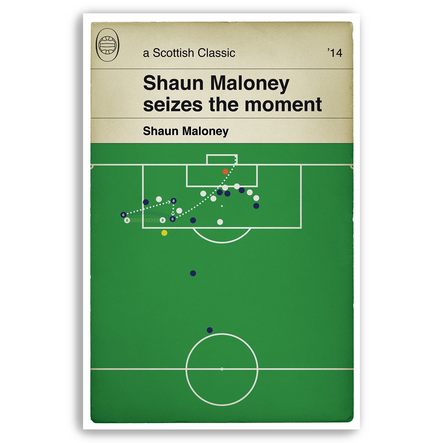 Scotland 1 Republic of Ireland 0 - Shaun Maloney winning goal - Euro 2016 Qualifier - Football Print - Classic Book Cover Poster - Football Gift (Various Sizes)