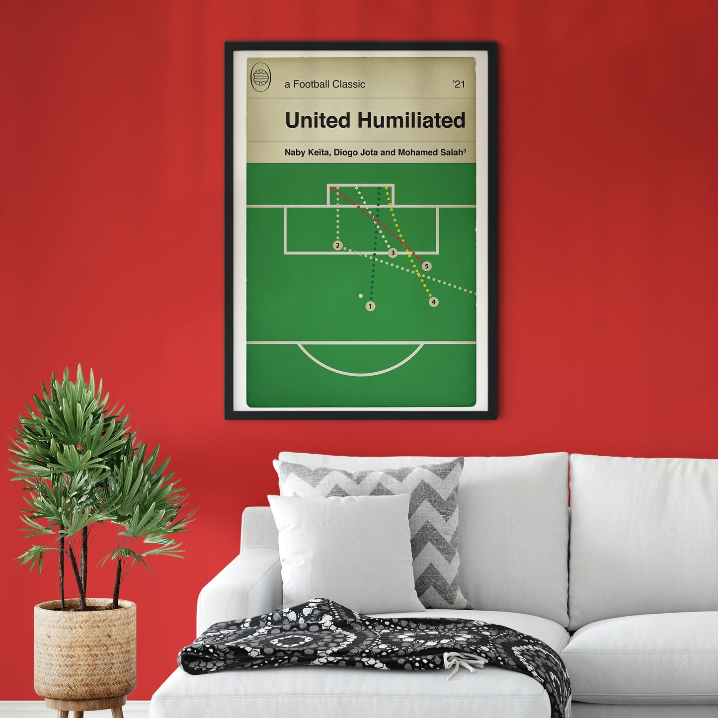 All five Liverpool goals v Manchester United - Man Utd 0 Liverpool 5 - Premier League 2021 - Classic Book Cover Poster (Various Sizes)