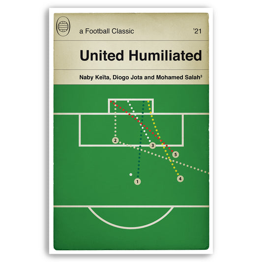 All five Liverpool goals v Manchester United - Man Utd 0 Liverpool 5 - Premier League 2021 - Classic Book Cover Poster (Various Sizes)