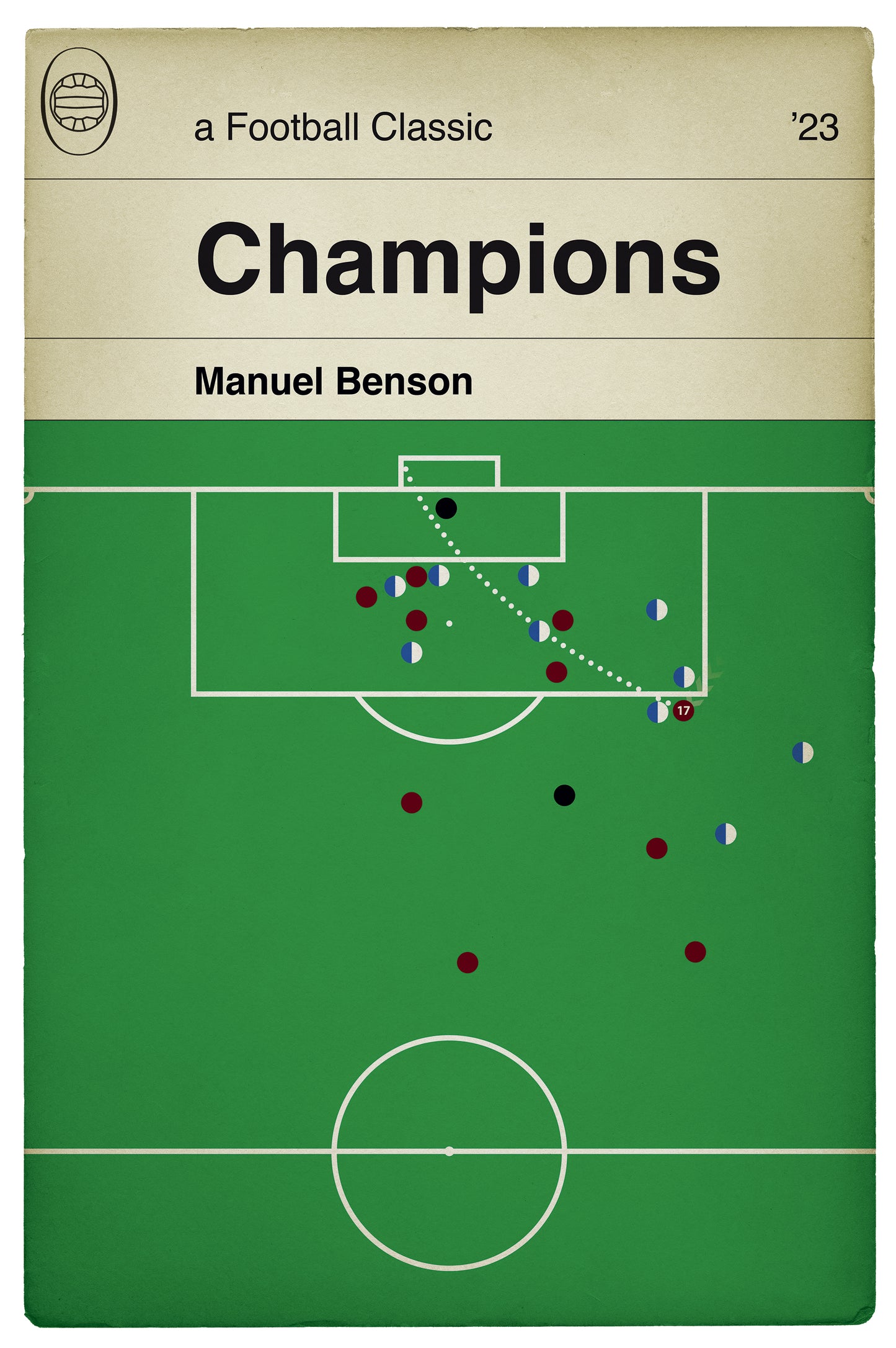 Burnley winner v Blackburn Rovers - Burnley Champions - Manuel Benson Goal - Blackburn 0 Burnley 1 - Championship 2023 (Various Sizes)