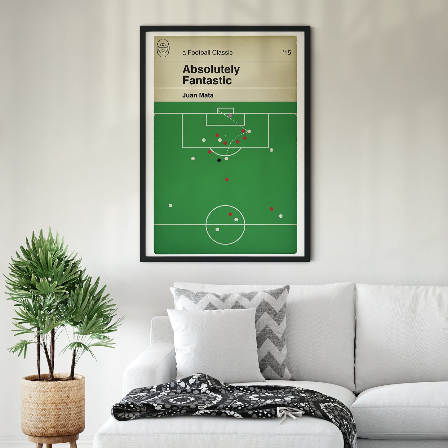 Manchester United goal v Liverpool - Juan Mata Scissor Kick Volley - Classic Book Cover Print - Football Gift (Various Sizes)