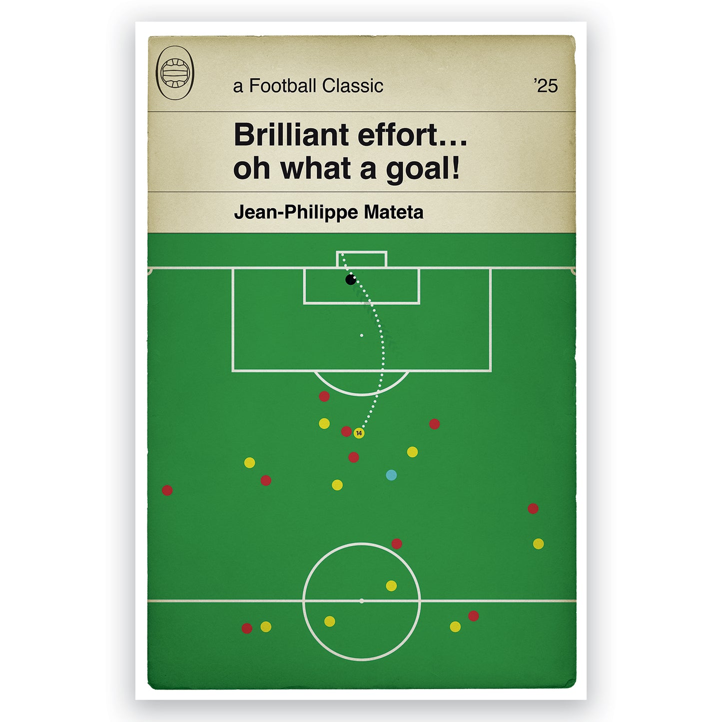 Jean-Philippe Mateta Chip - Crystal Palace Goal - Arsenal 2 Crystal Palace 2 - Premier League 2025 - Classic Book Cover Print (Various Sizes)