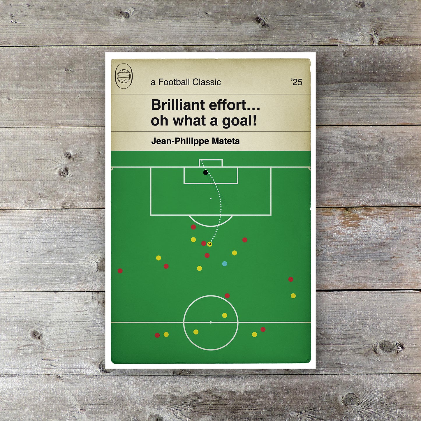 Jean-Philippe Mateta Chip - Crystal Palace Goal - Arsenal 2 Crystal Palace 2 - Premier League 2025 - Classic Book Cover Print (Various Sizes)