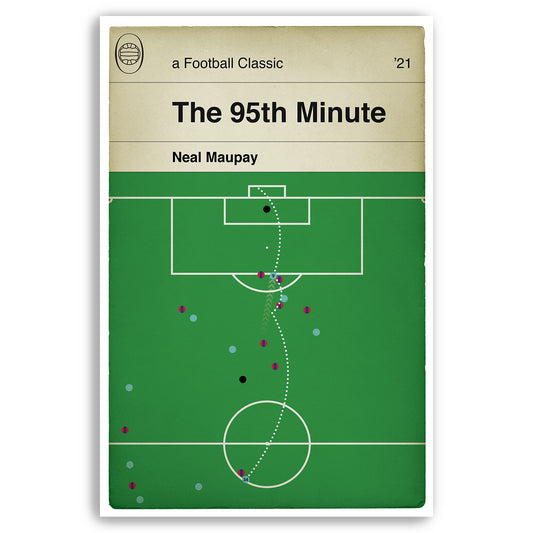 Neal Maupay Goal - Brighton and Hove Albion equaliser against Crystal Palace in 2021 - Football Print - Book Cover Poster (Various Sizes)