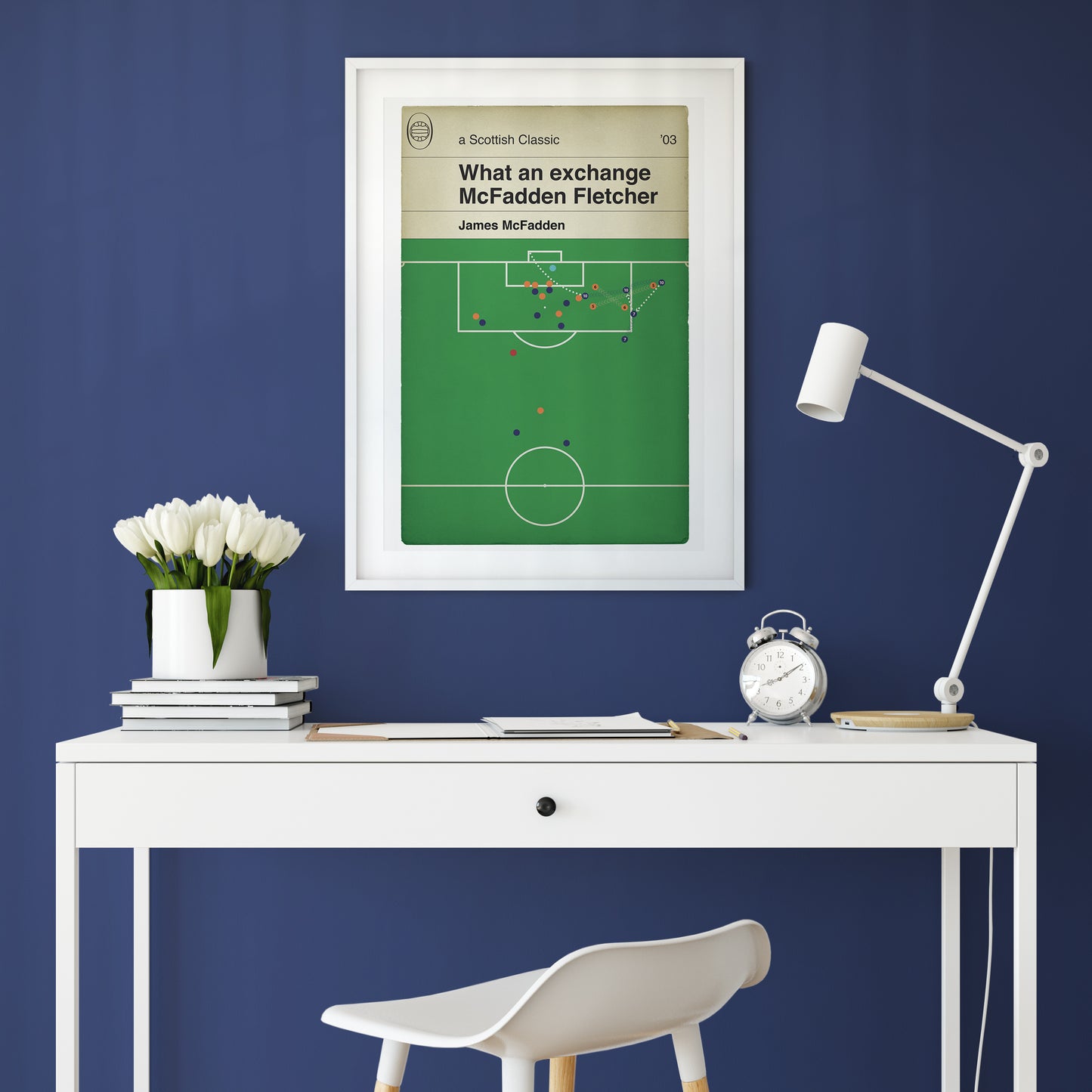 James McFadden winning goal for Scotland v Holland - Football Print - Classic Book Cover Poster - Football Gift (Various Sizes)