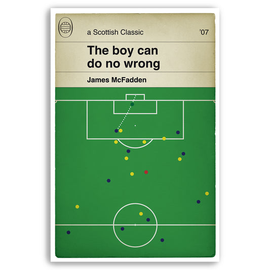 Scotland third goal v Ukraine - James McFadden - Euro 2008 Qualifier - Football Print - Classic Book Cover Poster - Football Gift (Various Sizes)