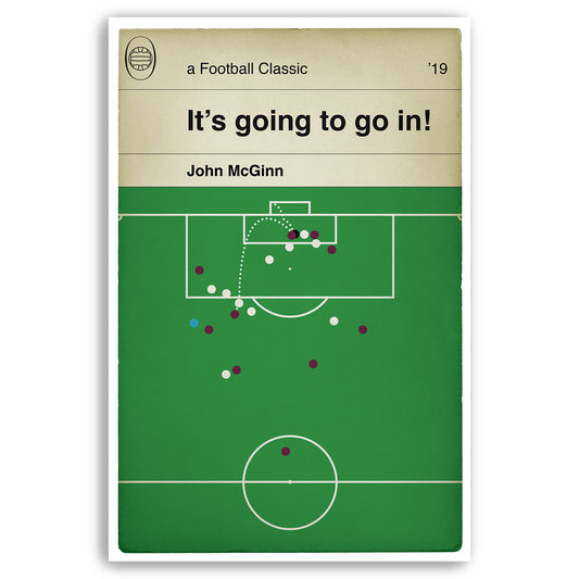 John McGinn Goal - Aston Villa v Derby County - Championship Play Off Final 2019 - Classic Book Cover Poster - Football Gift (Various Sizes)