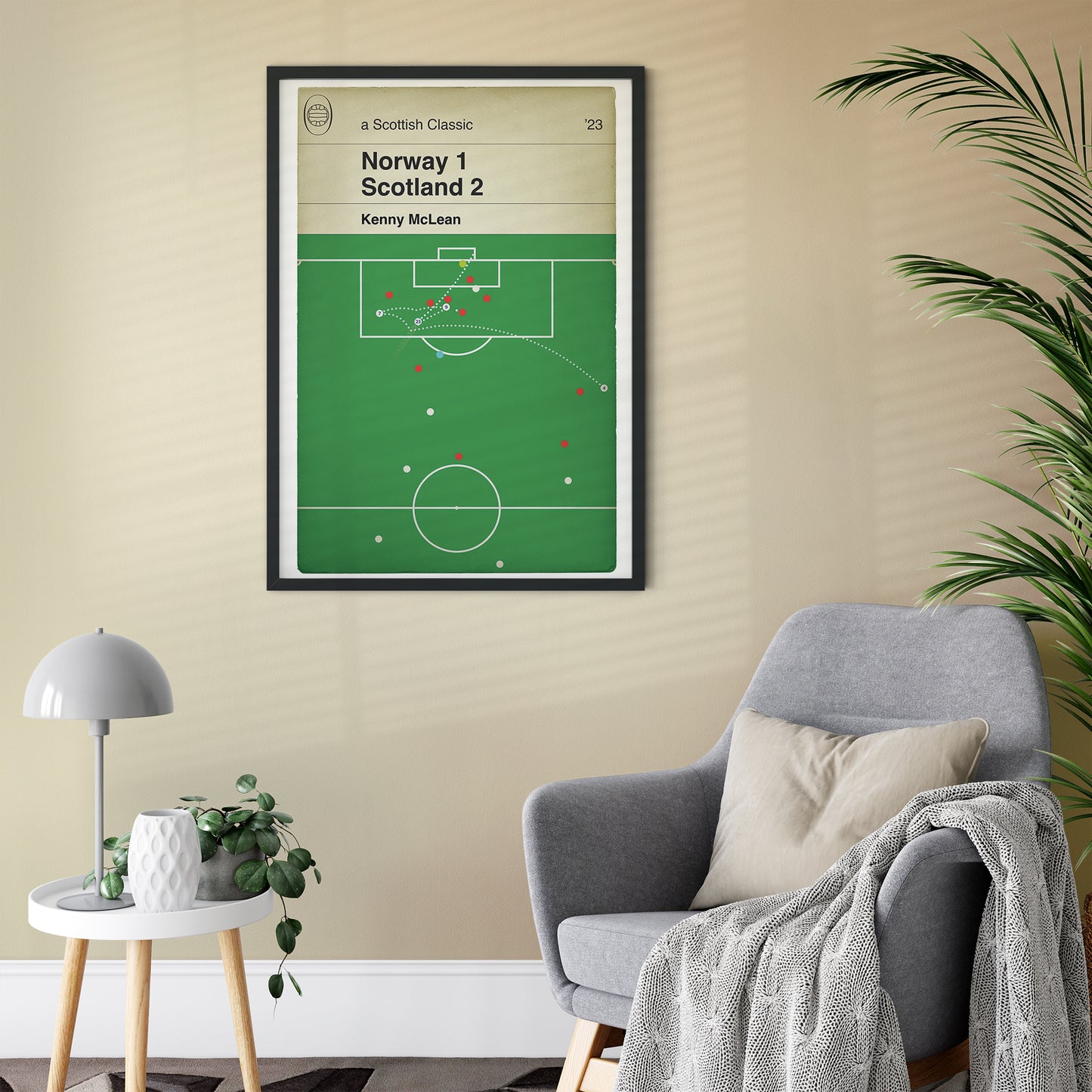 Kenny McLean Late Winner - Scotland Goal - Norway 1 Scotland 2 - Scoreline Edition - Euro 2024 Qualifier - Book Cover Poster (Various Sizes)