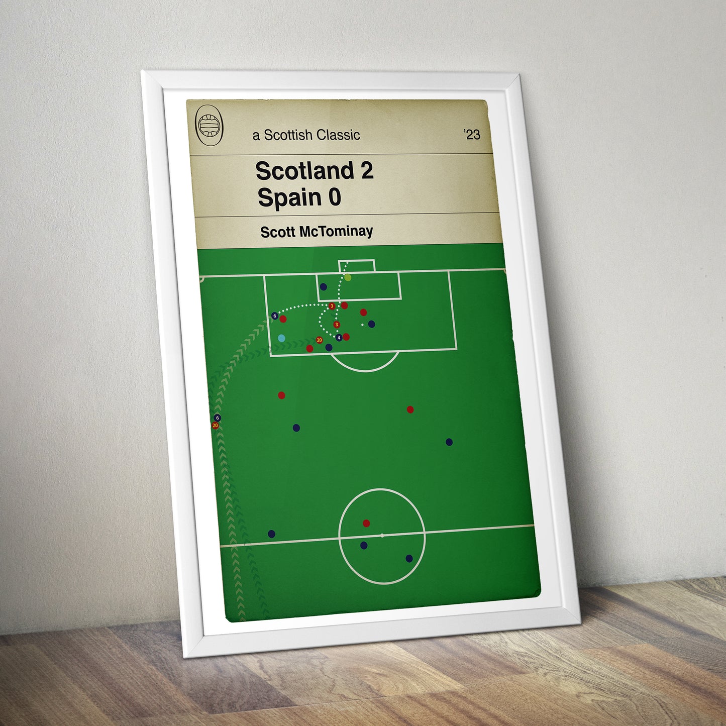 Scotland goal v Spain - Scott McTominay - Scotland 2 Spain 0 - Euro 2024 Qualifier - Book Cover Poster - Football Gift (Various Sizes)