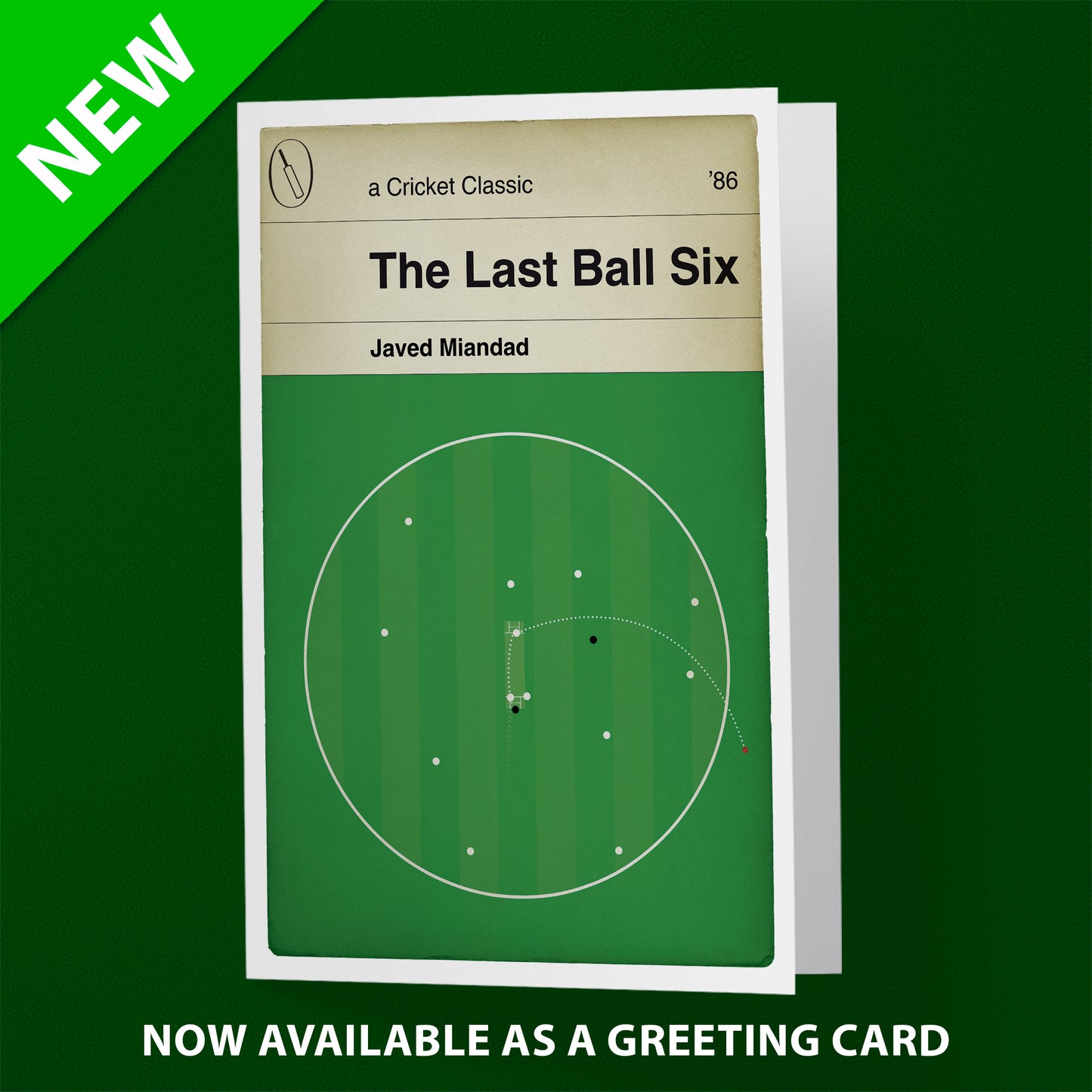 Javed Miandad winning runs for Pakistan vs India - The Last Ball Six - Cricket Poster