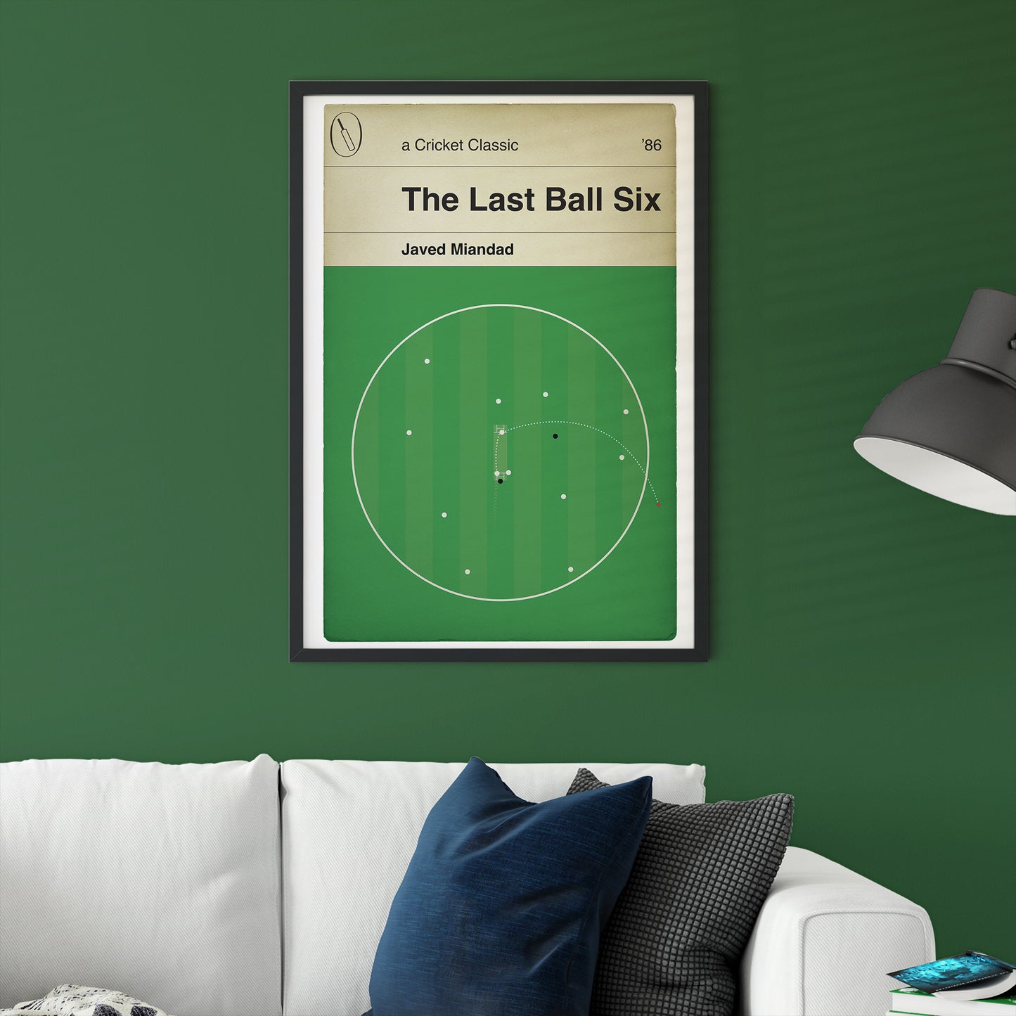 Javed Miandad winning runs for Pakistan vs India - The Last Ball Six - Cricket Poster