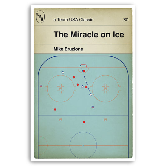 The Miracle on Ice - 1980 Winter Olympics Ice Hockey Final - USA v USSR - Mike Eruzione - Classic Book Cover Poster (Various Sizes)