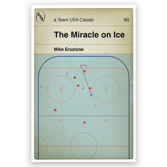 The Miracle on Ice - 1980 Winter Olympics Ice Hockey Final - USA v USSR - Mike Eruzione - Classic Book Cover Poster (Various Sizes)