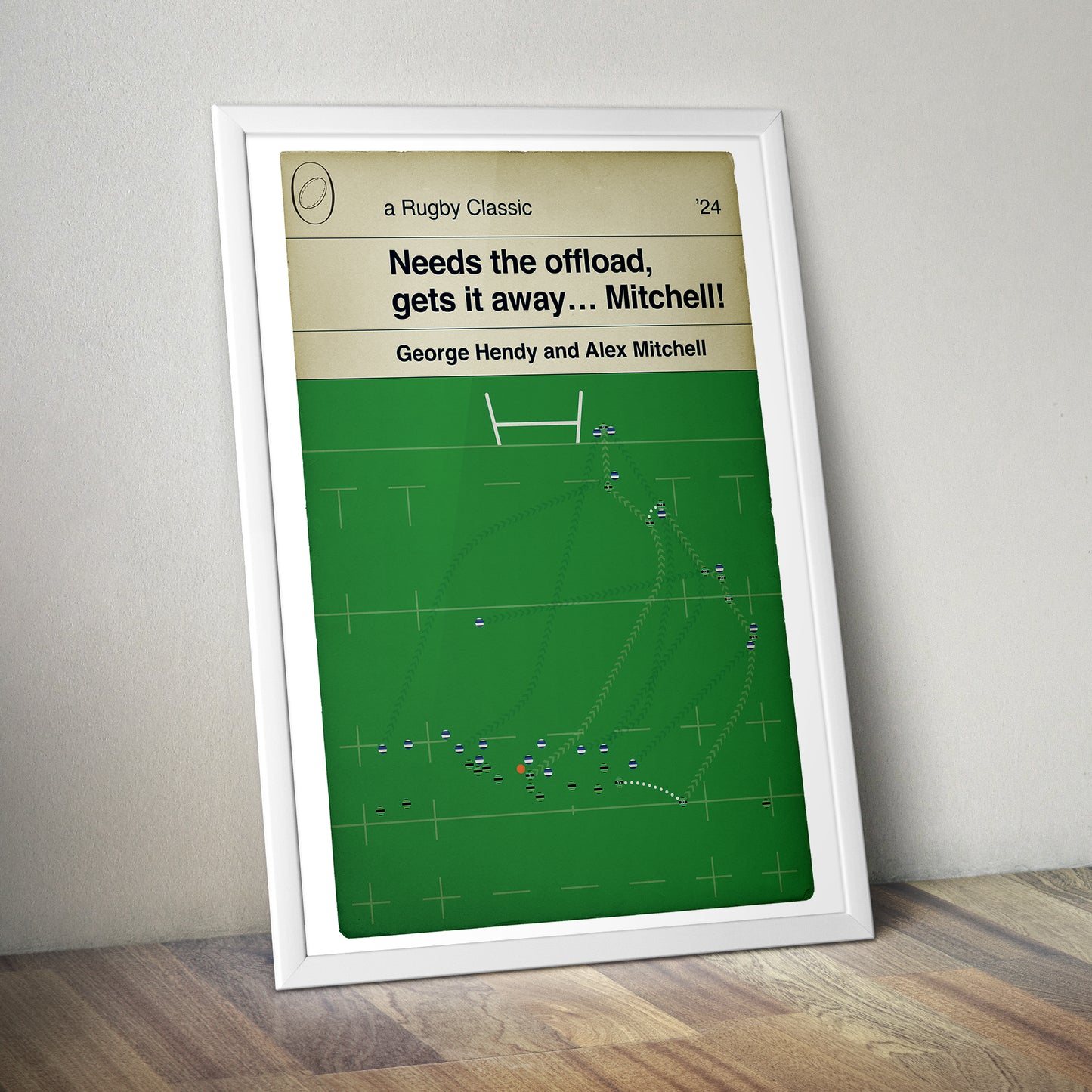 Alex Mitchell Winning Try - Northampton Saints 25 Bath 21 - George Hendy Run - Premiership Final 2024 - Rugby Poster - Various Sizes