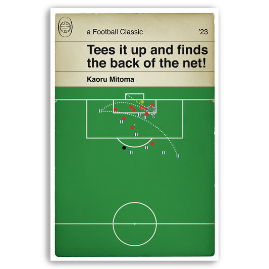 Brighton and Hove Albion winner v Liverpool - Kaoru Mitoma Goal - FA Cup Fourth Round 2023 - Football Book Cover Print (Various Sizes)
