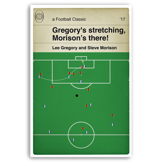Millwall winning goal in 2017 Play-Off Final - Steve Morison - Lee Gregory - Classic Book Cover Print - Football Gift (Various Sizes)