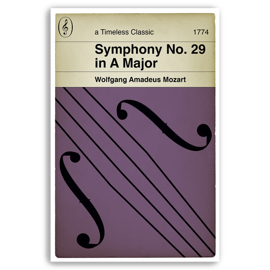 Wolfgang Amadeus Mozart - Symphony No. 29 in A Major - Timeless Classic - Classical Music - Alternative Book Cover Poster (Various Sizes)