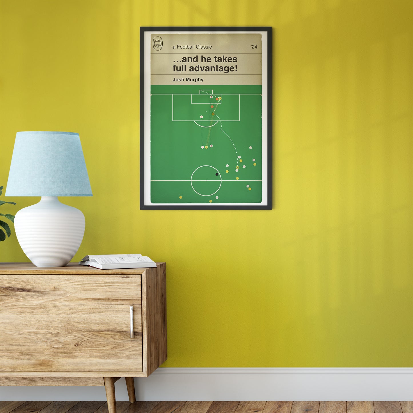 Josh Murphy goal - Oxford United 2 Bolton Wanderers 0 - League One Play Off Final 2024 - Football Print - Book Cover Goal Poster - Various Sizes