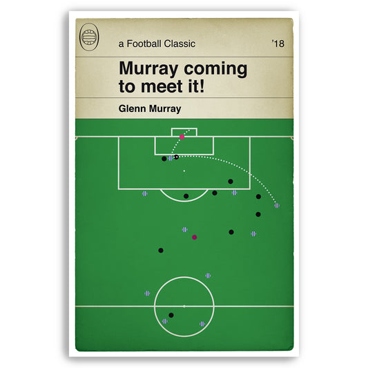 Brighton and Hove Albion goal against Arsenal in 2018 - Glenn Murray header - Football Print - Classic Book Cover Poster (Various Sizes)