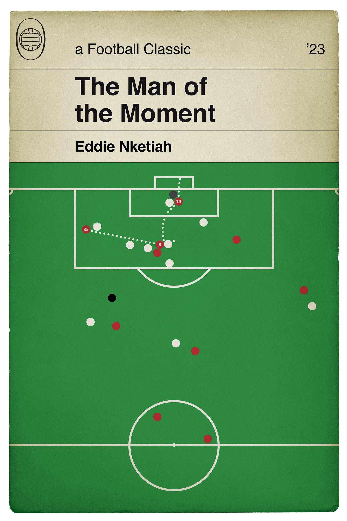 Arsenal Goal v Manchester United - Eddie Nketiah Winner - Arsenal 3 Man Utd 2 - Premier League 2023 - Football Book Print (Various sizes)