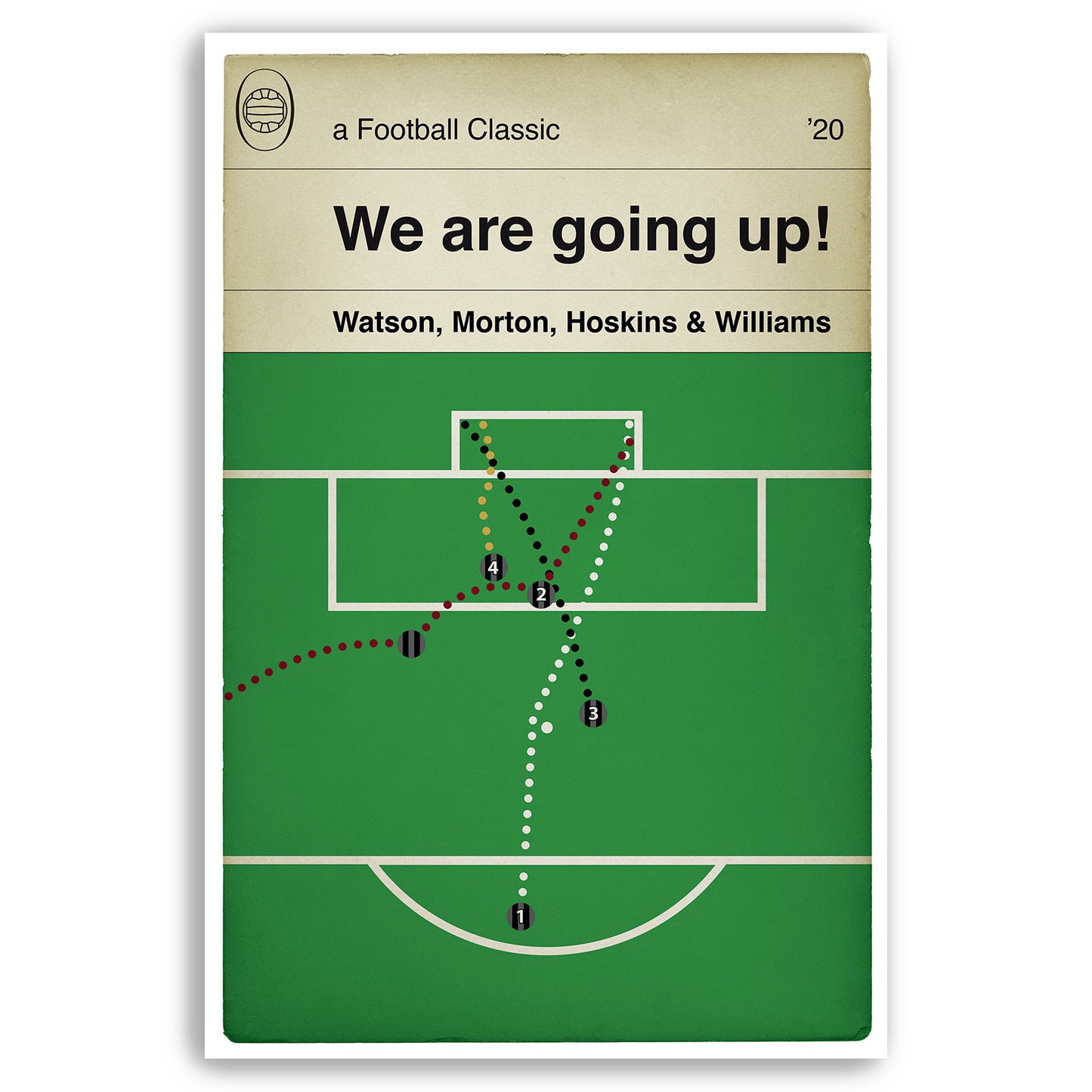 Northampton Town goals v Exeter City - League Two Play Off Final 2020 - Classic Book Cover Print - Football Gift (Various Sizes)