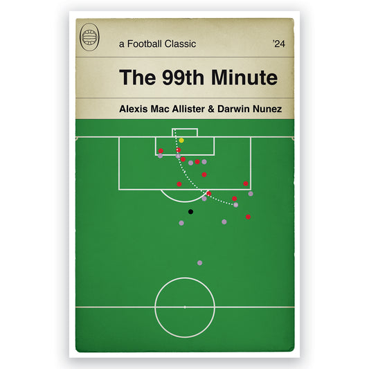 Darwin Nunez Late Winner v Nottingham Forest in 2024 - Nottingham Forest 0 Liverpool 1 - Book Cover Print - Football Gift (Various Sizes)