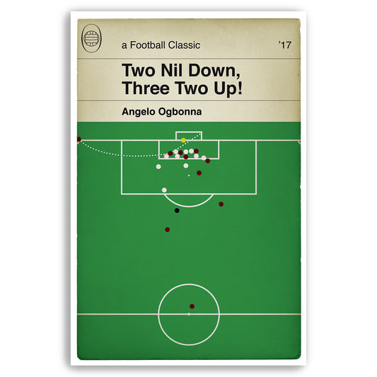 West Ham winning goal v Tottenham - Angelo Ogbonna - League Cup 4th Round 2017 - Classic Book Cover Poster - Football Gift (Various sizes)