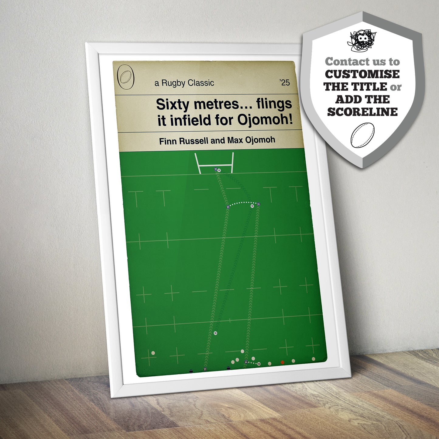Bath 23 Leicester Tiger 21 - Max Ojomoh Try - Finn Russell Interception - Premiership Final 2025 - Rugby Union Poster Gift (Various Sizes)