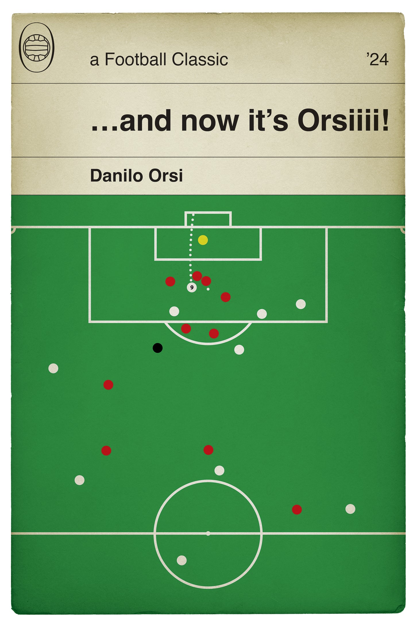 Crawley Town Promoted - Danilo Orsi Goal - Crawley Town 2 Crewe Alexandra 0 - League Two Play-Off Final 2024 - Football Goal Poster - Various Sizes