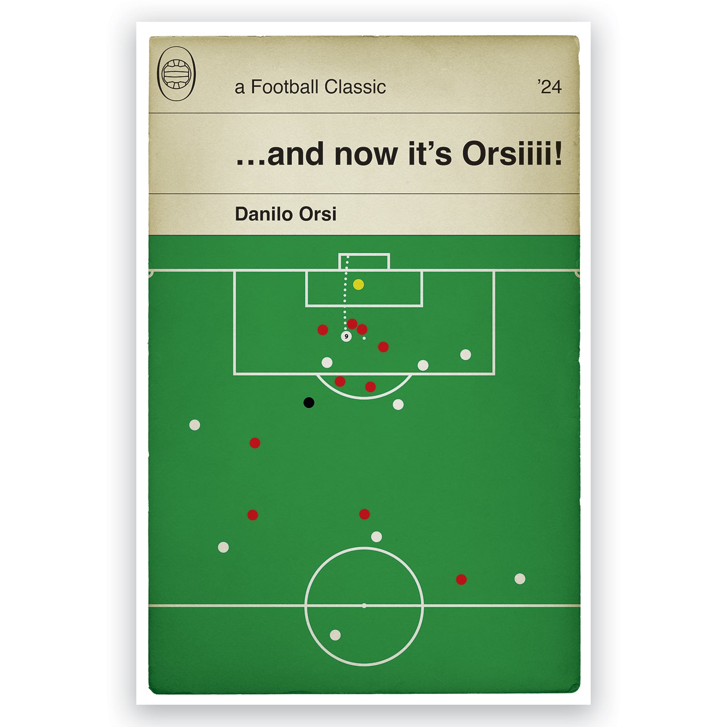 Crawley Town Promoted - Danilo Orsi Goal - Crawley Town 2 Crewe Alexandra 0 - League Two Play-Off Final 2024 - Football Goal Poster - Various Sizes