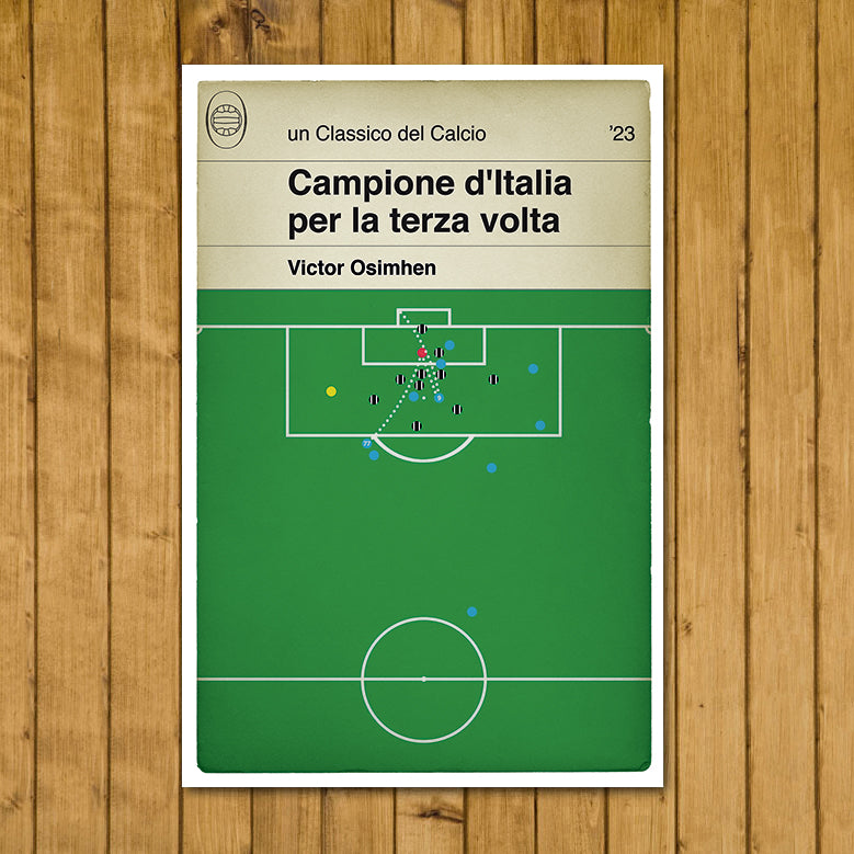 Napoli goal v Udinese - Victor Osimhen Goal - Udinese 1 Napoli 1 2023 - Scudetto Napoli - Campione d'Italia - Manifesto di calcio (Various Sizes)