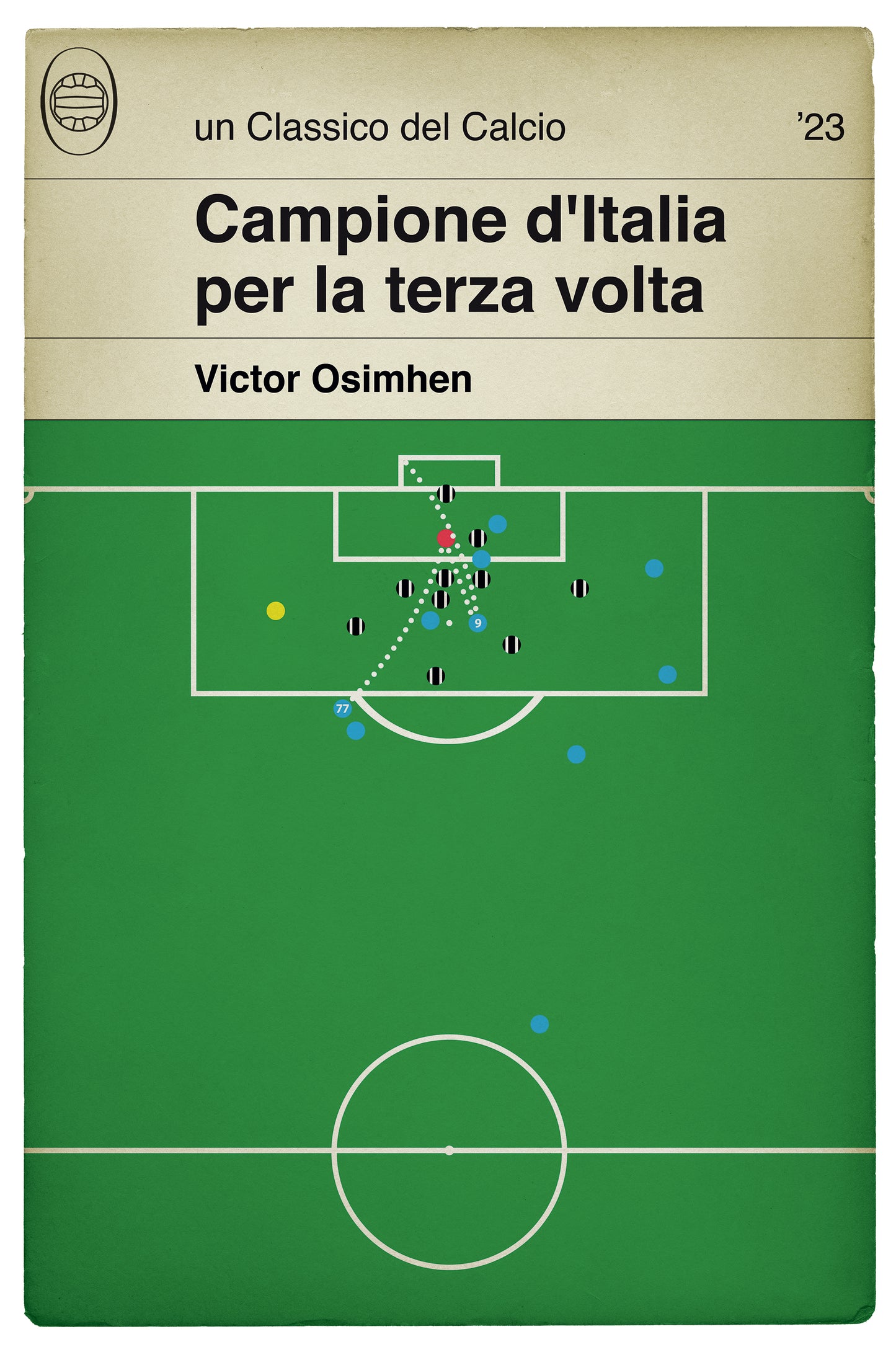 Napoli goal v Udinese - Victor Osimhen Goal - Udinese 1 Napoli 1 2023 - Scudetto Napoli - Campione d'Italia - Manifesto di calcio (Various Sizes)