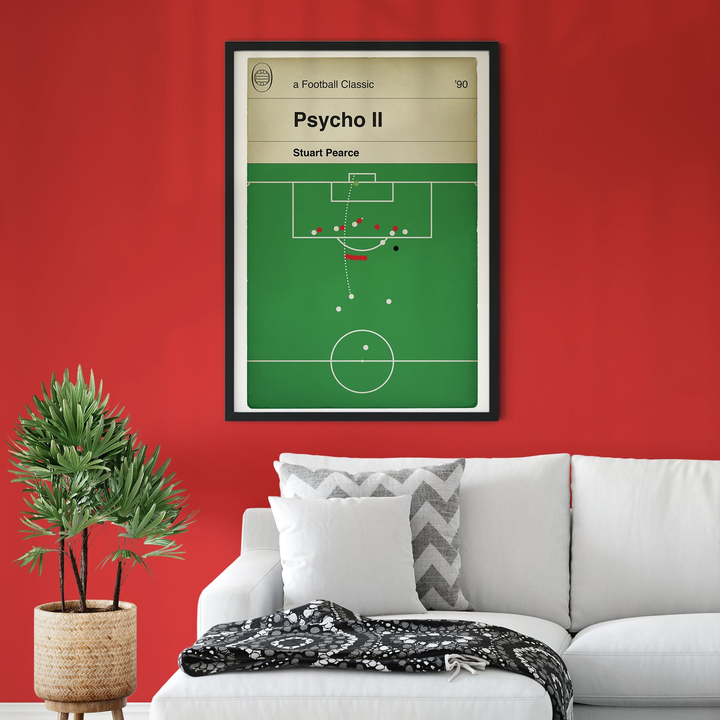 Nottingham Forest goal v Manchester United 1990 - Stuart Pearce Free Kick - Classic Book Cover Poster - Football Gift (Various Sizes)